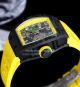 Richard mille RM010 Carbon Case Yellow Rubber Strap Watch(7)_th.jpg